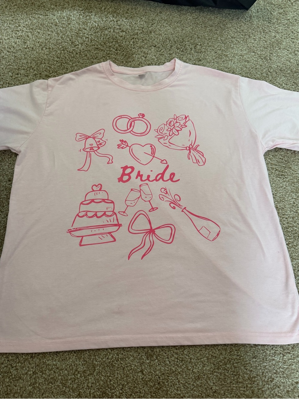 Bride Graphic Short Sleeve Tee - Pink